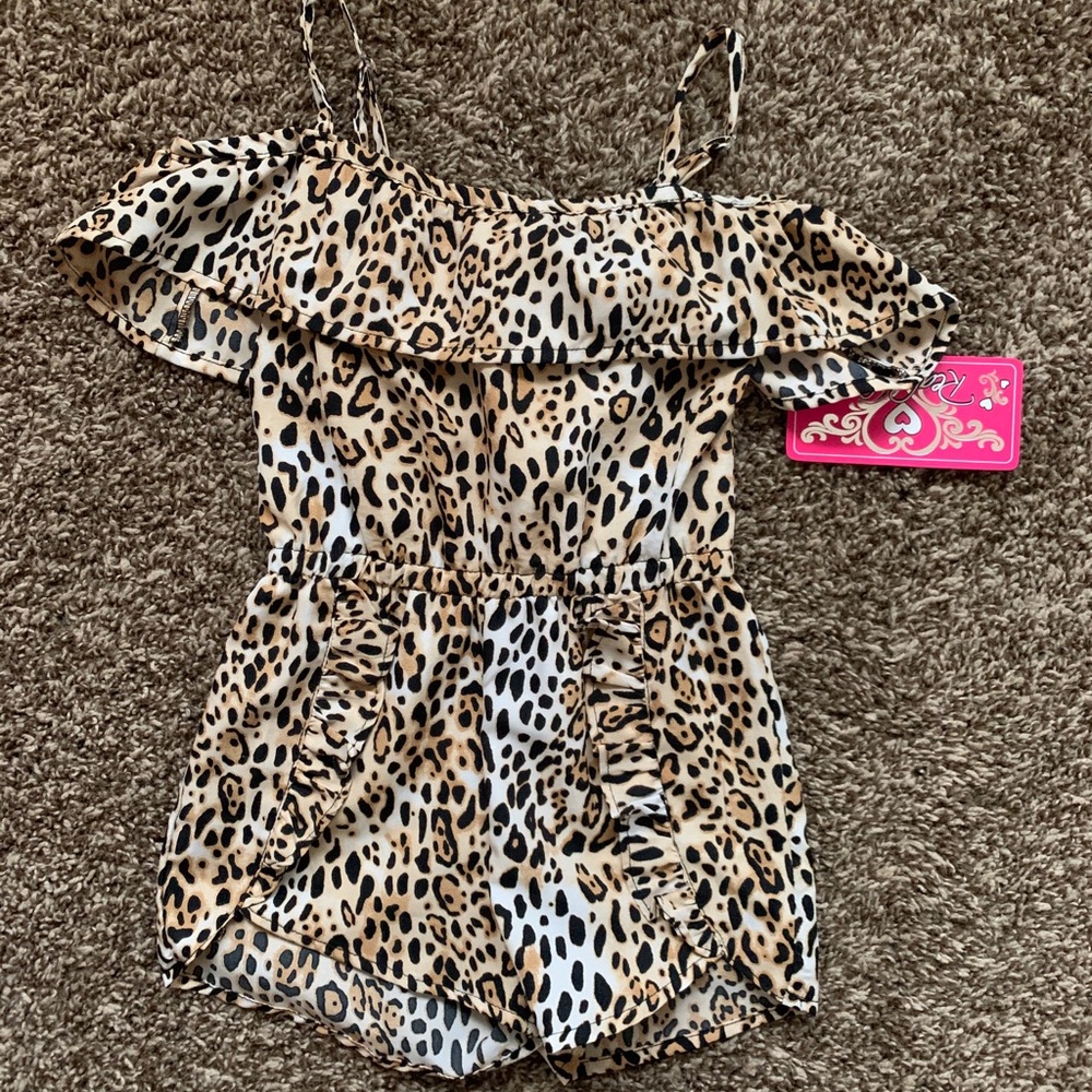 Leopard print romper